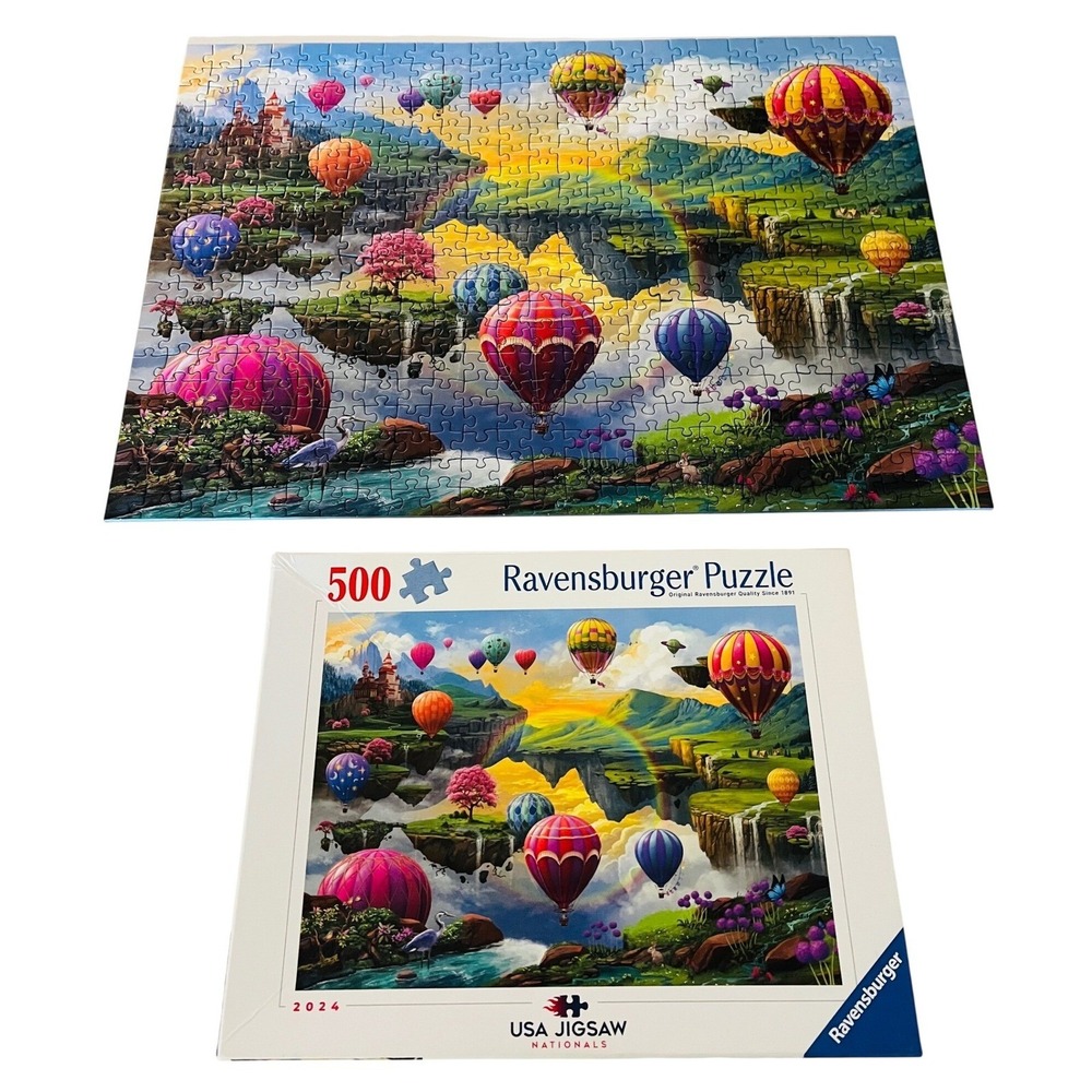 Ravensburger Hot Air Balloon Valley 500 Pc Jigsaw Puzzle 2024 USA Landscape Art